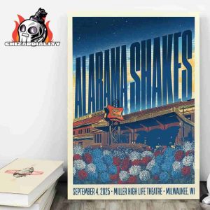 Alabama Shakes Event Poster Live At Miller High Life Theatre Milwaukee WI ON September 4th 2025 Home Decor Poster Canvas