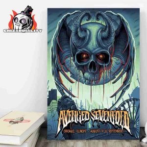 Avenged Sevenfold Tour 2025 Words Of Wisdom At Chicago Illinois On August 31st And September 1st 2025 Home Decor Poster Canvas
