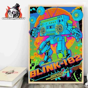 Blink-182 Missionary Impossible Tour Event Poster At Broadview Stage At Spac Saratoga Springs NY On September 7th 2025 Home Decor Poster Canvas
