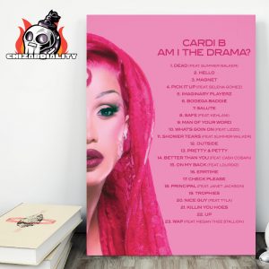 Cardi B Am I The Drama New Album Set List Release At September 19th 2025 Home Decor Poster Canvas