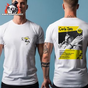 Circle Jerks Shepard Fairey Keith Birthday White Tee At Hollywood Palladium Los Angeles CA ON September 19th 2025 Two Sided Classic T-Shirt