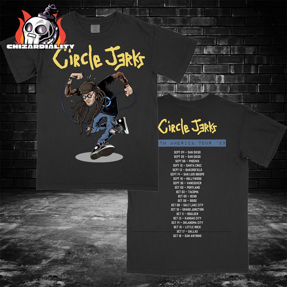 Circle Jerks Skankman 2025 North America Tour Tee Merchandise Limited Two Sided Classic T-Shirt Circle Jerks Skankman 2025 North America Tour Tee Merchandise Limited Two Sided Classic T-Shirt