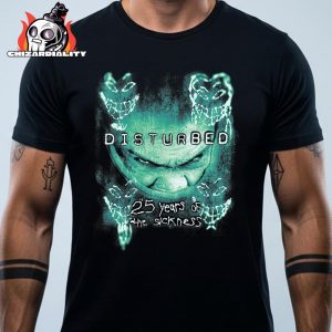 Disturbed 25 Years Of The Sickness Anniversary Merch Limited Classic T-Shirt