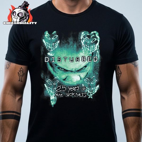 Disturbed 25 Years Of The Sickness Anniversary Merch Limited Classic T-Shirt