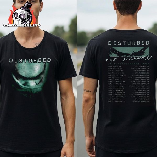 Disturbed 25 Years Of The Sickness Anniversary Tour Tee Merch Limited Two Sided Classic T-Shirt