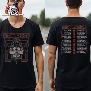 Disturbed The Sickness Chains 25 Tour Tee Merch Limited Two Sided Classic T-Shirt