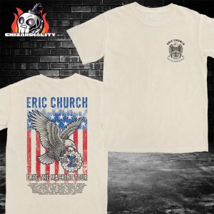 Eric Church Free The Machine Tour 2025 Natural Eagle Tee Merch Limited Two Sided Classic T-Shirt