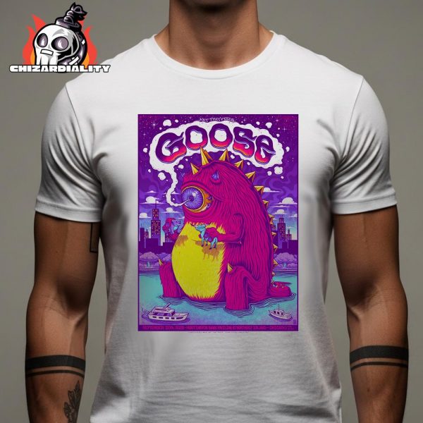 Goose The Band Artwork Poster At Huntington Bank Paivlion At Northery Island Chicago IL On September 20th 2025 Classic T-Shirt
