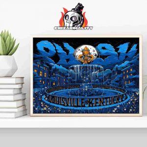Phish Bourbon And Beyond Festival 2025 Night 2 Poster At Louisville Kentucky On September 12th 2025 Wall Decor Poster Canvas