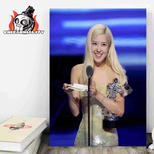 Rose Blackpink Receive Song Of The Year Award At MTV VMAs 2025 Home Decor Poster Canvas