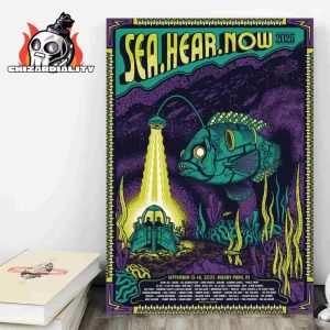 Sea Hear Now Artwork Poster For 2 Nights Festival At Asbury Park NJ On September 13-14 2025 Wall Decor Poster Canvas