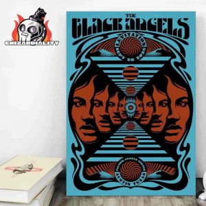 The Black Angels Poster Levitaion Performance At Palmer Events Center Austin TX On September 27th 2025 Wall Decor Poster Canvas