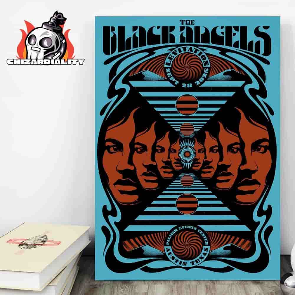 The Black Angels Poster Levitaion Performance At Palmer Events Center Austin TX On September 27th 2025 Wall Decor Poster Canvas The Black Angels Poster Levitaion Performance At Palmer Events Center Austin TX On September 27th 2025 Wall Decor Poster Canvas