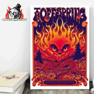 The Offspring Supercharged Tour 2025 Event Poster For Show At Utah First Credit Union Amphitheatre West Valley City UT On September 6th 2025 Home Decor Poster Canvas