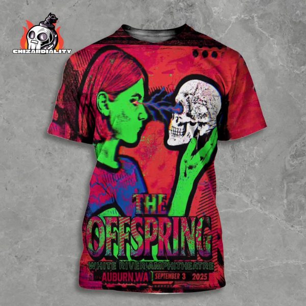 The Offspring Supercharged Tour 2025 Event Poster Live At White River Amphitheatre Aurburn WA On September 3rd 2025 All Over Print Shirt