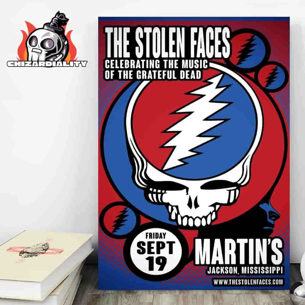 The Stolen Faces Celebrating The Music Of The Greatful Dead Show At Martin Jackson Mississippi On Friday Sept 19th 2025 Wall Decor Poster Canvas The Stolen Faces Celebrating The Music Of The Greatful Dead Show At Martin Jackson Mississippi On Friday Sept 19th 2025 Wall Decor Poster Canvas