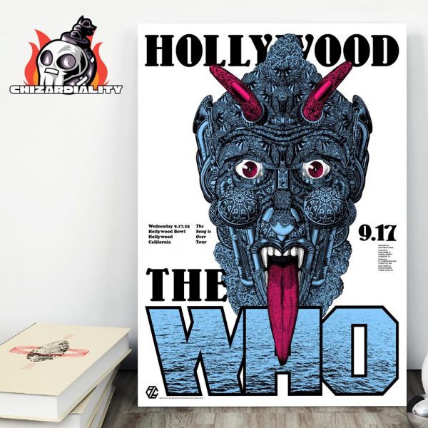 The Who Band Event Poster The Song Is Over Tour 2025 Night 1 At Hollywood Bowl CA On September 19th 2025 Wall Decor Poster Canvas