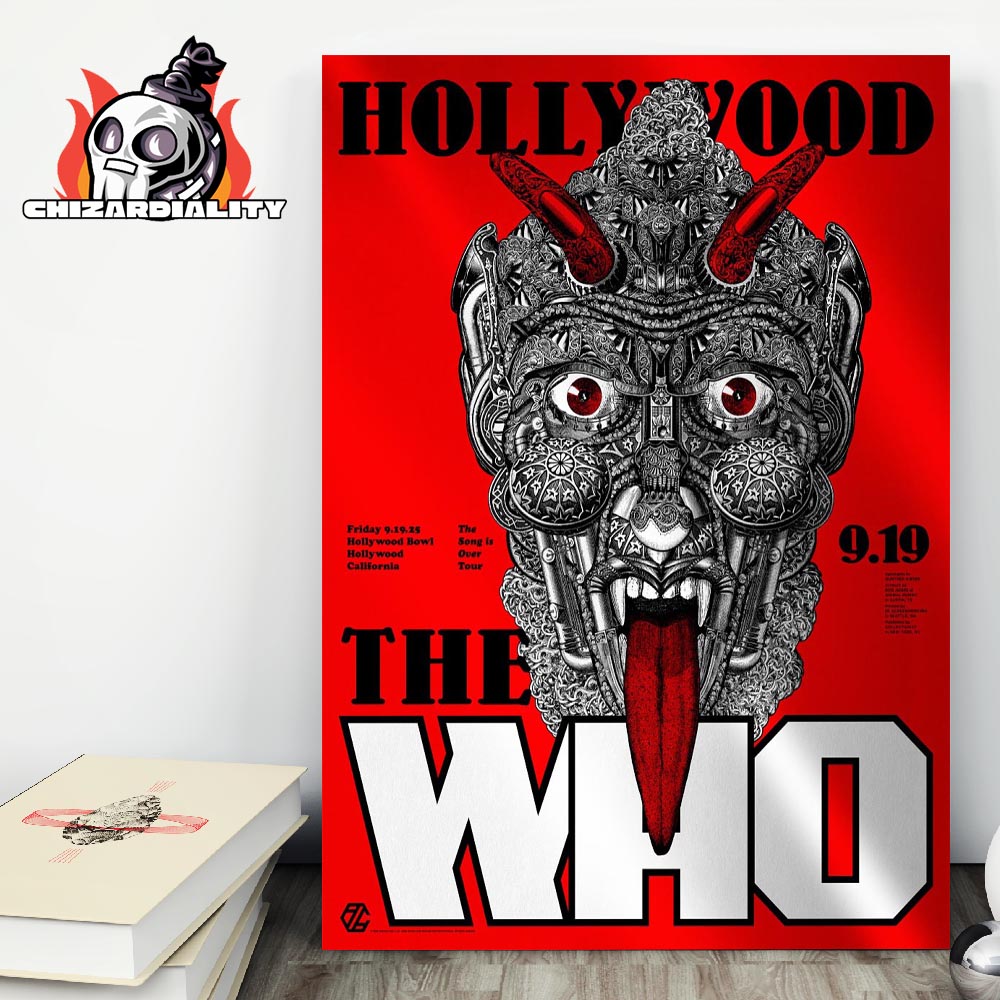 The Who Band Event Poster The Song Is Over Tour 2025 Night 2 At Hollywood Bowl CA On September 19th 2025 Wall Decor Poster Canvas The Who Band Event Poster The Song Is Over Tour 2025 Night 2 At Hollywood Bowl CA On September 19th 2025 Wall Decor Poster Canvas