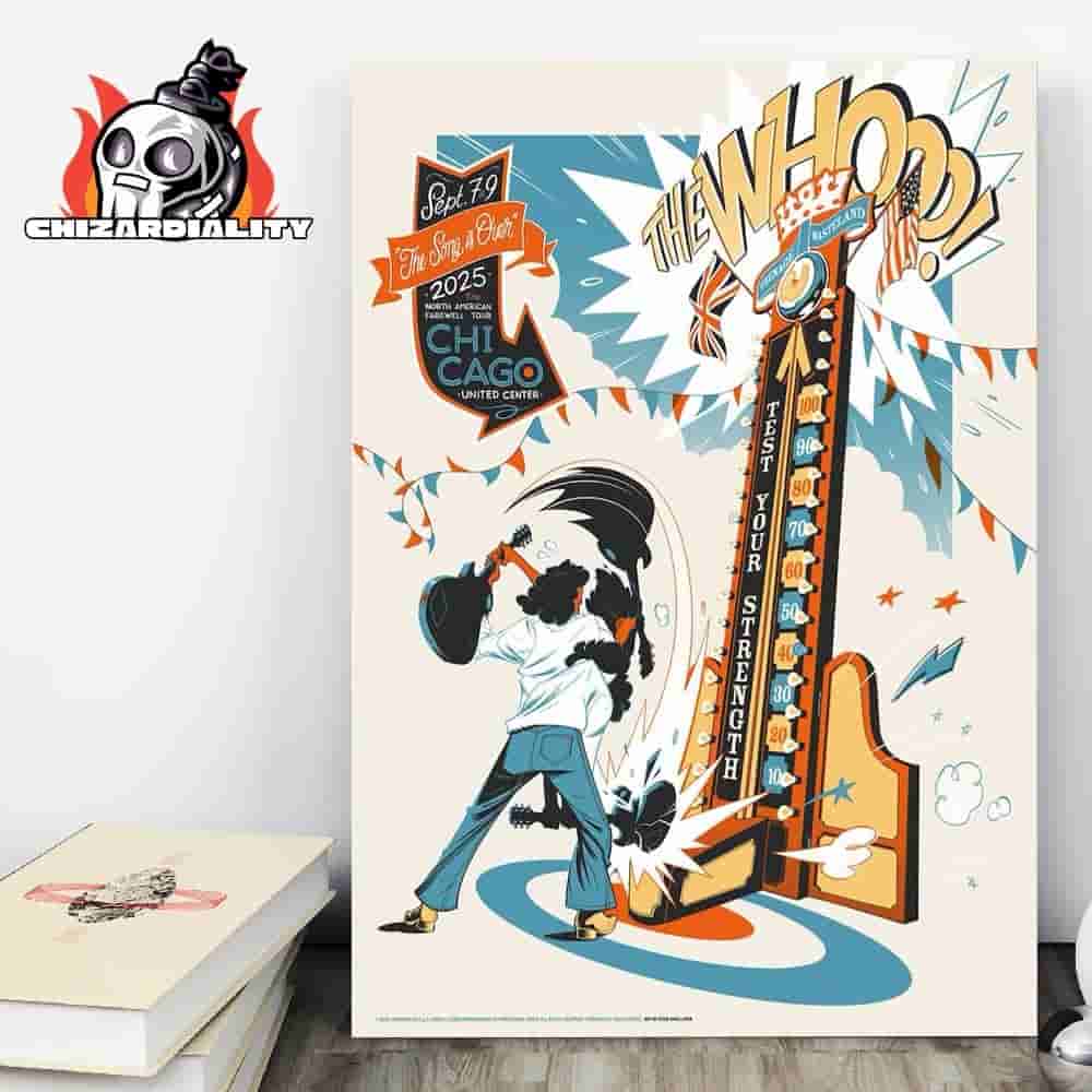 The Who Band North American Farewell Tour 2025 Live Poster At Chicago United Center On September 7th And 9th 2025 Home Decor Poster Canvas The Who Band North American Farewell Tour 2025 Live Poster At Chicago United Center On September 7th And 9th 2025 Home Decor Poster Canvas