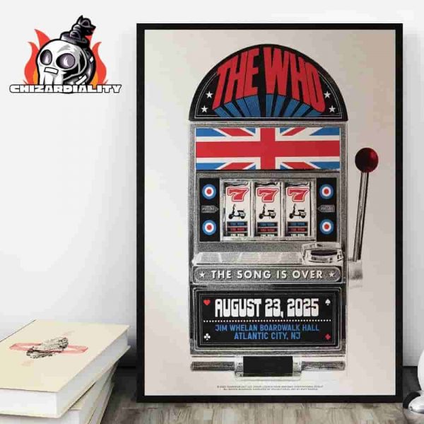 The Who Band The Song Is Over Poster At Jim Whelan Boardwalk Hall Atlantic City NJ On August 23rd 2025 Wall Decor Poster Canvas