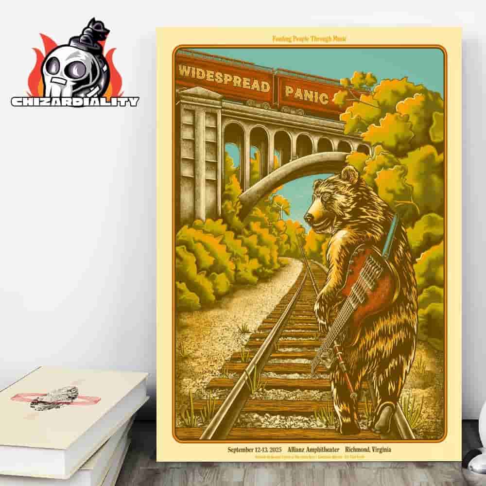 Widespread Panic Artwork Poster At Allianz Amphitheater Richmond VA On September 12th-13th 2025 Wall Decor Poster Canvas Widespread Panic Artwork Poster At Allianz Amphitheater Richmond VA On September 12th-13th 2025 Wall Decor Poster Canvas
