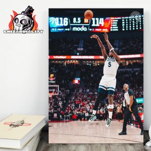 Anthony Edwards Minnesota Timberwolves Game Winner Shot Against Portland Trail Blazer NBA 2025 Home Decor Poster Canvas Anthony Edwards Minnesota Timberwolves Game Winner Shot Against Portland Trail Blazer NBA 2025 Home Decor Poster Canvas