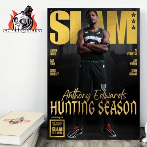 Anthony Edwards Minnesota Timberwolves Hungting Season Cover Slam Magazine Gold Edition Home Decor Poster Canvas