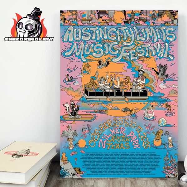 Austin City Limits Music Festival Live At Zilker Park 2025 ACL Line Up Commemorative Poster Wall Decor Poster Canvas