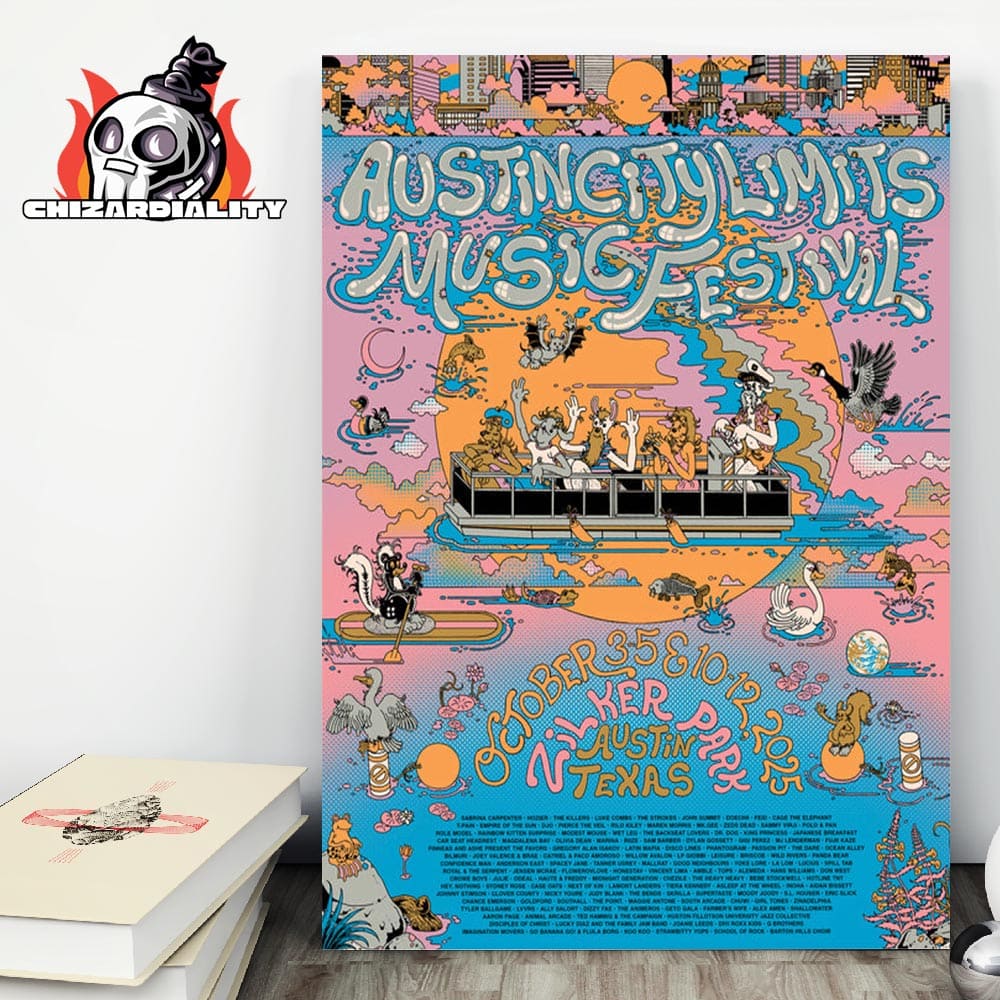 Austin City Limits Music Festival Live At Zilker Park 2025 ACL Line Up Commemorative Poster Wall Decor Poster Canvas Austin City Limits Music Festival Live At Zilker Park 2025 ACL Line Up Commemorative Poster Wall Decor Poster Canvas