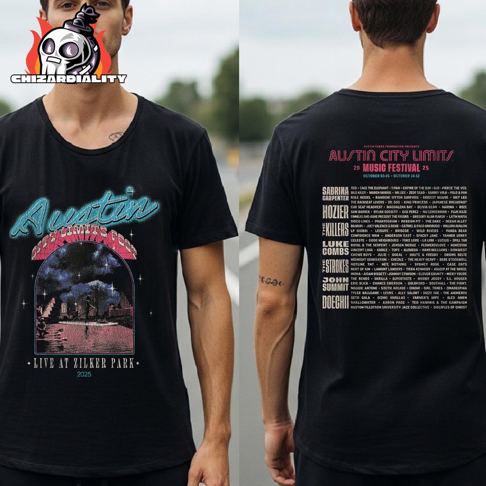 Austin City Limits Music Festival Live At Zilker Park Paddling Lineup Tee Two Sided Classic T-Shirt Austin City Limits Music Festival Live At Zilker Park Paddling Lineup Tee Two Sided Classic T-Shirt