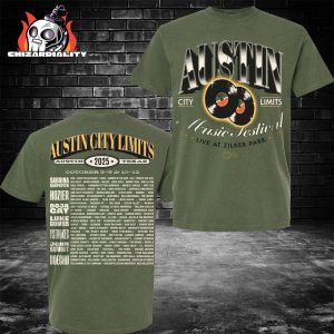 Austin City Limits Music Festival Live At Zilker Park Records Lineup Tee Two Sided Classic T-Shirt