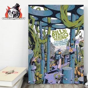 Billy Strings Artwork Night 1 Poster By Micha Huigen Live At Tivolivredenburg Utrecht Netherlands On October 7th 2025 Wall Decor Poster Canvas