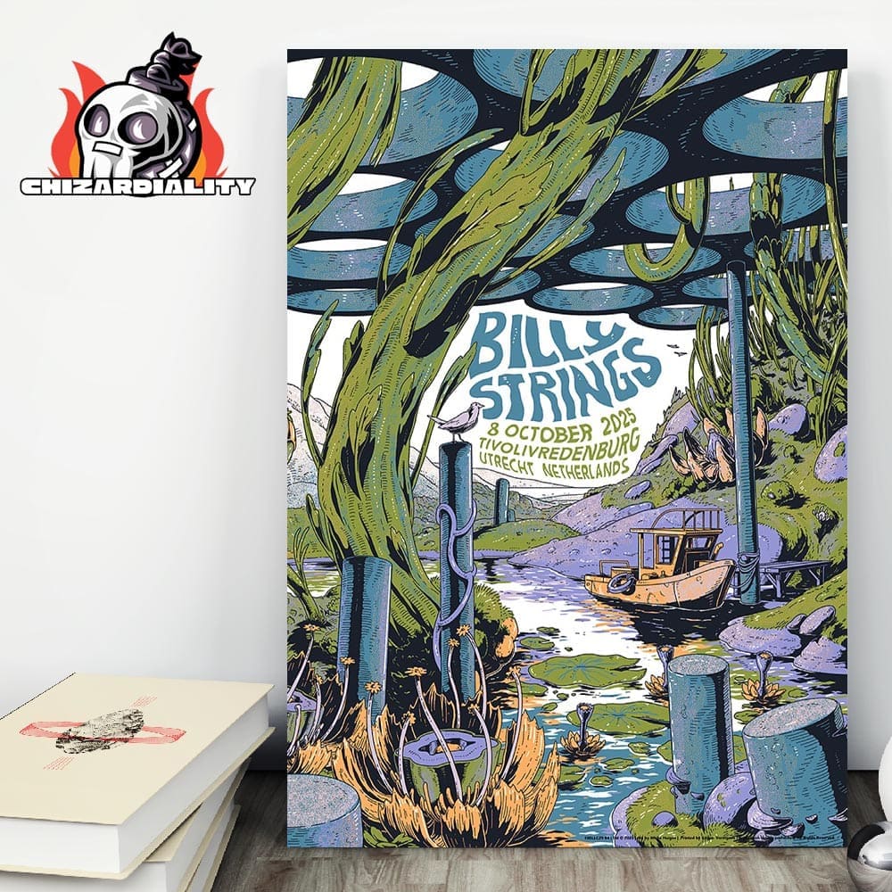 Billy Strings Artwork Night 2 Poster By Micha Huigen Live At Tivolivredenburg Utrecht Netherlands On October 8th 2025 Wall Decor Poster Canvas Billy Strings Artwork Night 2 Poster By Micha Huigen Live At Tivolivredenburg Utrecht Netherlands On October 8th 2025 Wall Decor Poster Canvas