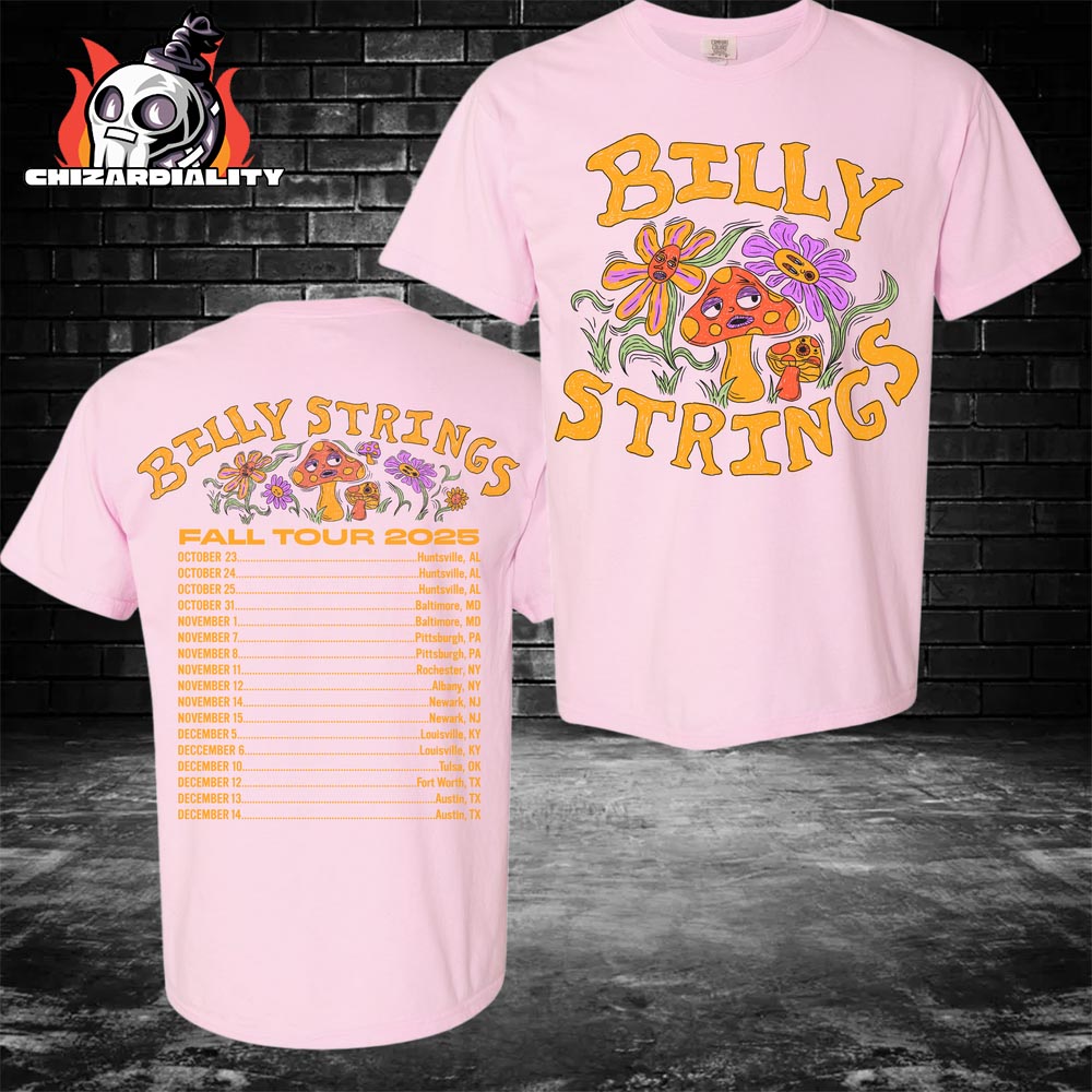 Billy Strings Fall 2025 Mushroom Tee With Dates Benefiting NBCF Merch Limited Two Sided Classic T-Shirt Billy Strings Fall 2025 Mushroom Tee With Dates Benefiting NBCF Merch Limited Two Sided Classic T-Shirt
