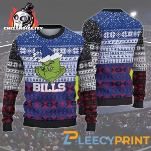 Buffalo Bills Christmas Grinch Ugly Christmas Bills Christmas Sweater Xmas Gift Buffalo Bills Ugly Sweater