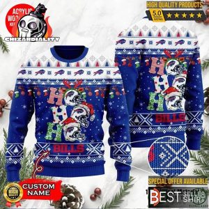Buffalo Bills Football Hohoho Christmas Ugly Sweater Personalized Xmas Gift Buffalo Bills Christmas Sweater