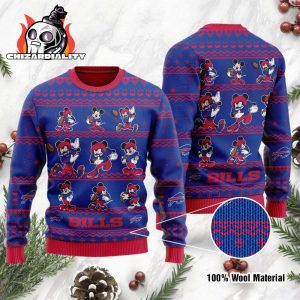 Buffalo Bills Gifts Mickey Mouse Player Christmas Ugly Sweater Xmas Gift Buffalo Bills Christmas Sweater