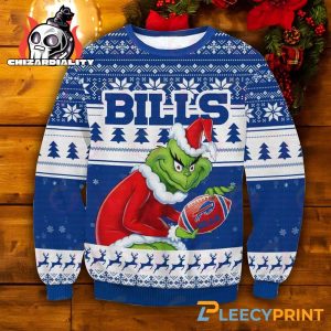 Buffalo Bills Grinch Ugly Christmas Sweater Xmas Gift Buffalo Bills Ugly Christmas Sweater