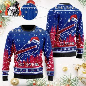 Buffalo Bills Santa Hat Christmas NFL Ugly Sweater Xmas Gift Buffalo Bills Ugly Sweater
