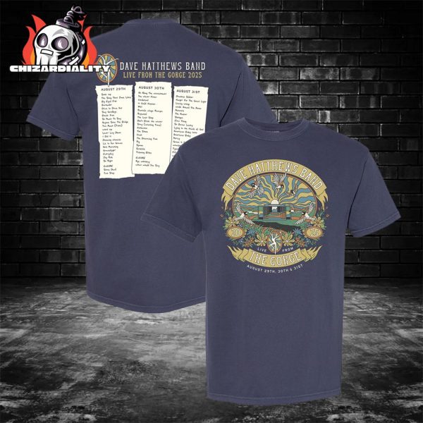 Dave Matthews Band Live From The Gorge 2025 Set List Tee Merch Limited Two Sided Classic T-Shirt