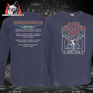 Dave Matthews Tour 2025 City List Long Sleeve Tee Merch Limited Two Sided Classic T-Shirt