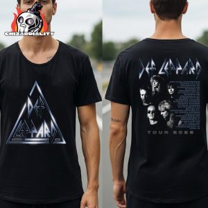 Def Leppard Glow 2025 Tour Date Tee Merch Limited Two Sided Classic T-Shirt
