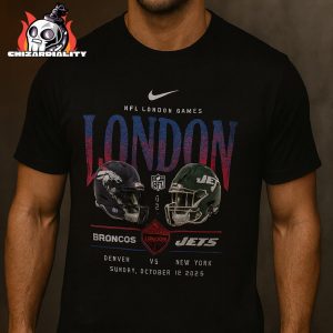 Denver Broncos Vs New York Jets Nike NFL International Games London On October 12th 2025 Classic T-Shirt