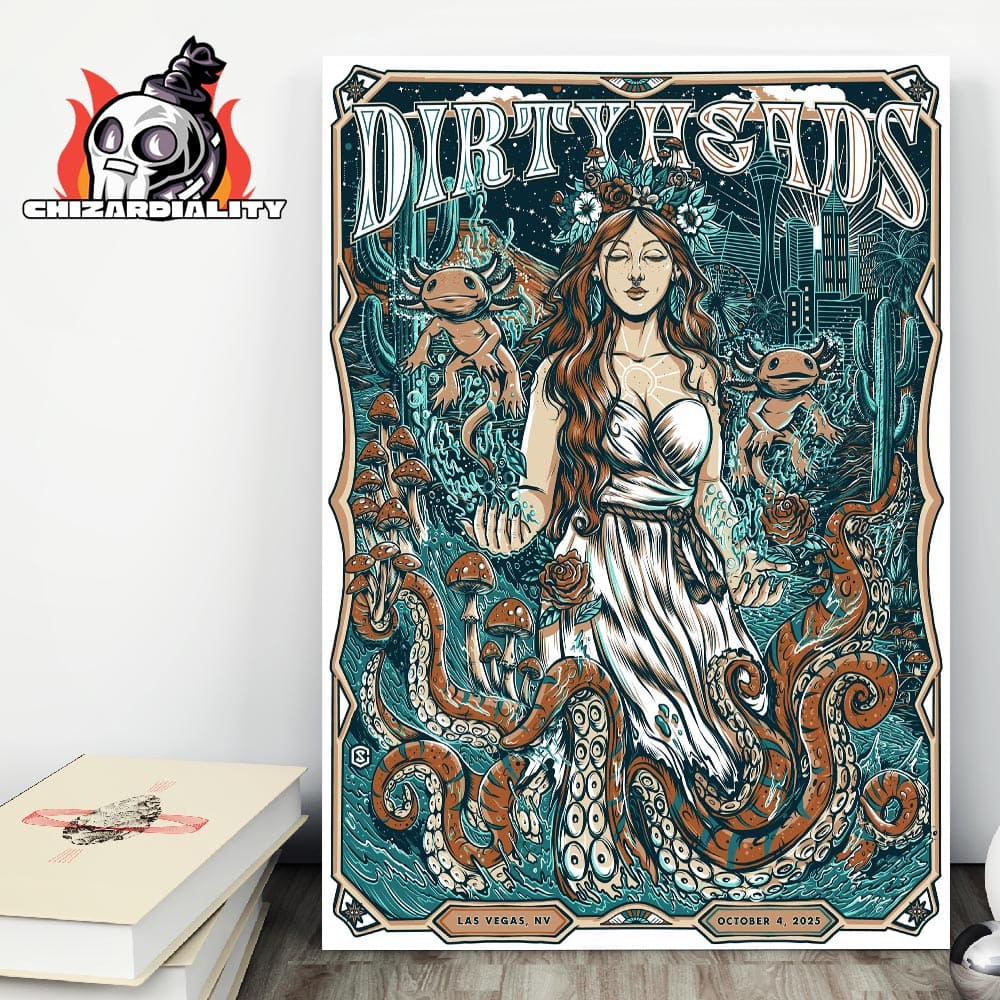 Dirty Heads Event Poster For Show At Las Vegas NV On October 4th 2025 Wall Decor Poster Canvas Dirty Heads Event Poster For Show At Las Vegas NV On October 4th 2025 Wall Decor Poster Canvas