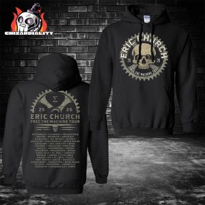 Eric Church Free The Machine Tour 2025 Skull Hoodie Merch Two Sided Classic T-Shirt