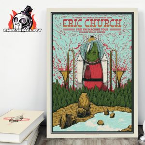 Eric Church Free The Machine Tour 2025 Venue Edition Poster At Spokane Arena Spokane WA On October 25th 2025 Wall Decor Poster Canvas