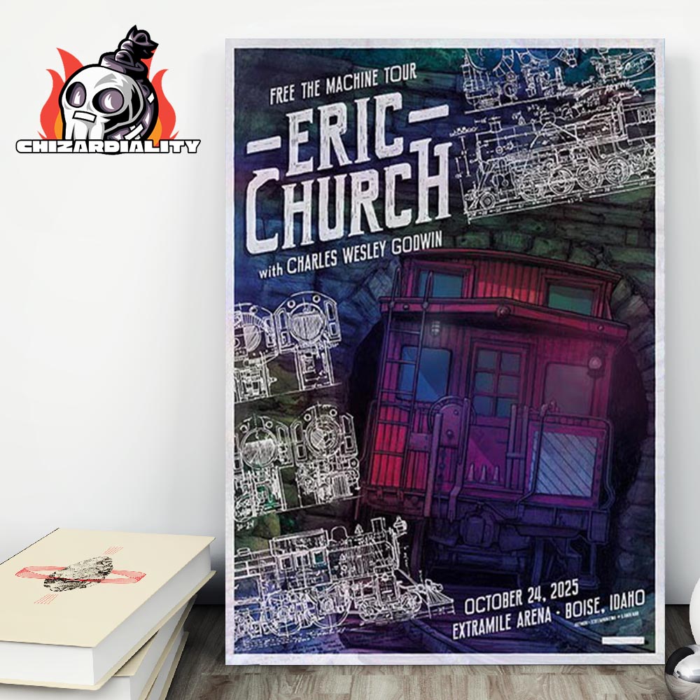 Eric Church Free The Machine Tour 2025 Web Edition Poster At Extramile Arena Boise Idaho On October 24th 2025 Home Decor Poster Canvas Eric Church Free The Machine Tour 2025 Web Edition Poster At Extramile Arena Boise Idaho On October 24th 2025 Home Decor Poster Canvas