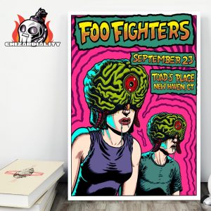 Foo Fighters Artwork Poster At Toad’s Place New Haven CT On September 23rd 2025 Wall Decor Poster Canvas