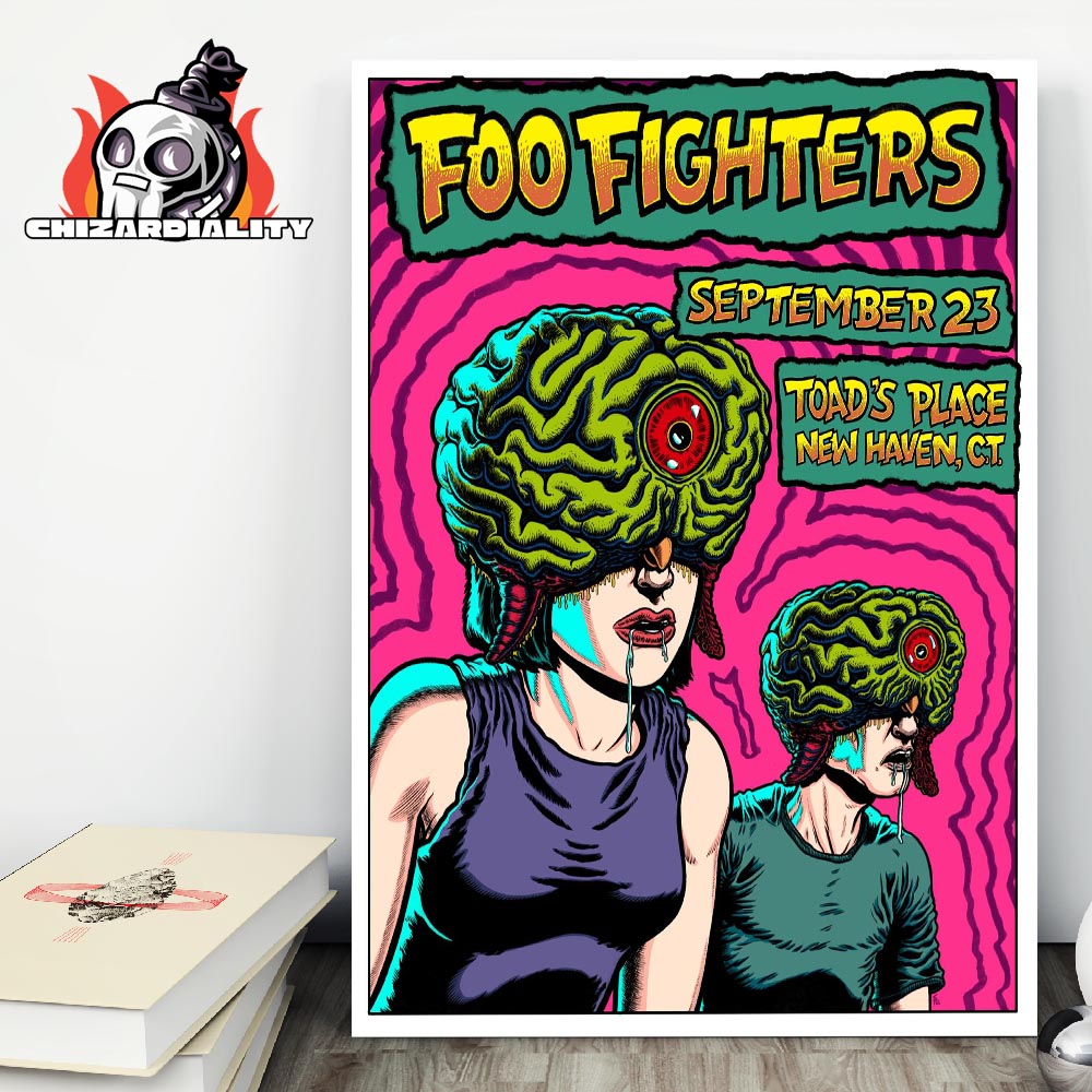 Foo Fighters Artwork Poster At Toad's Place New Haven CT On September 23rd 2025 Wall Decor Poster Canvas Foo Fighters Artwork Poster At Toad's Place New Haven CT On September 23rd 2025 Wall Decor Poster Canvas