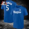 Los Angeles Dodgers 2025 National League Champions Bloop Single Roster Two Sided Classic T-Shirt